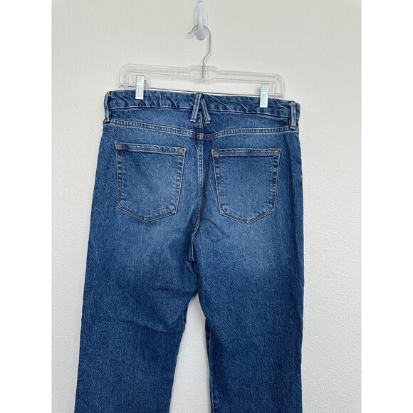 Good American Good Curves Straight Leg Jeans Blue814 Medium Wash Size 30 Stretch - Picture 7 of 9